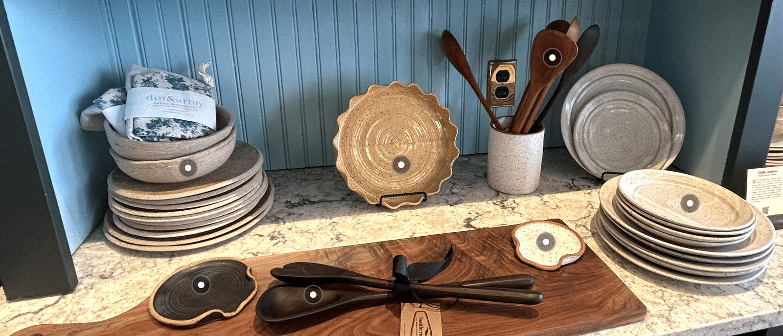 Looping demonstration of a shelf marker revealing Breakfast Bowl details and a $66.00 price